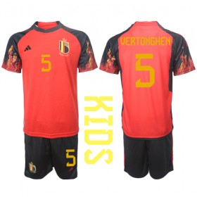 Belgien Jan Vertonghen #5 Hemmakläder Barn VM 2022 Kortärmad (+ Korta byxor)